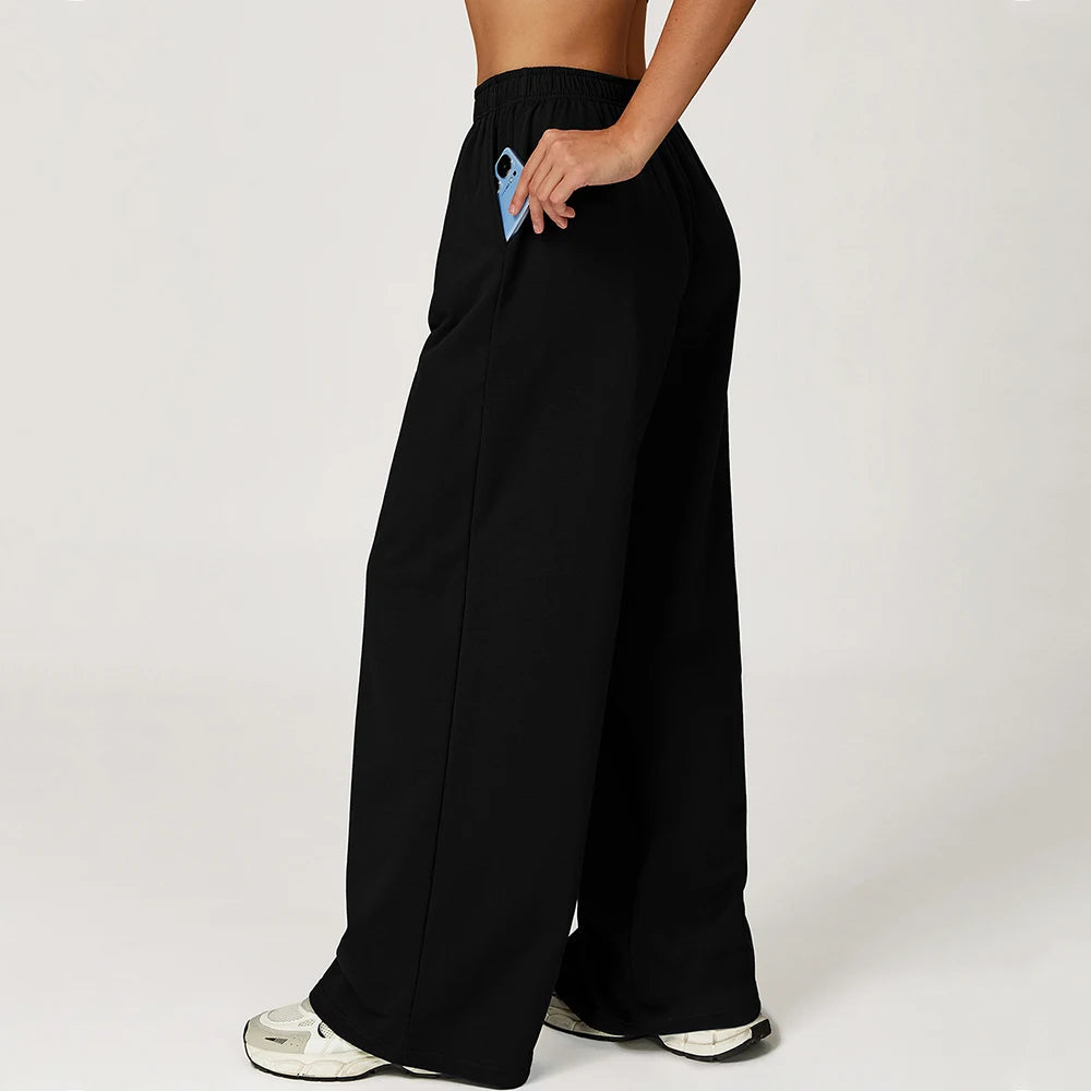 High Waist Yoga Pants Women's Winter Warm Loose Casual Pants Women Sports Pants Fitness Running Thicken Elastic Sweatpants