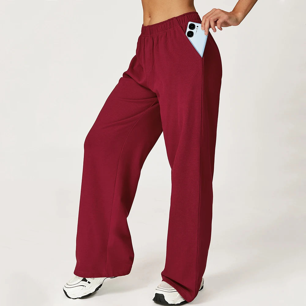 High Waist Yoga Pants Women's Winter Warm Loose Casual Pants Women Sports Pants Fitness Running Thicken Elastic Sweatpants