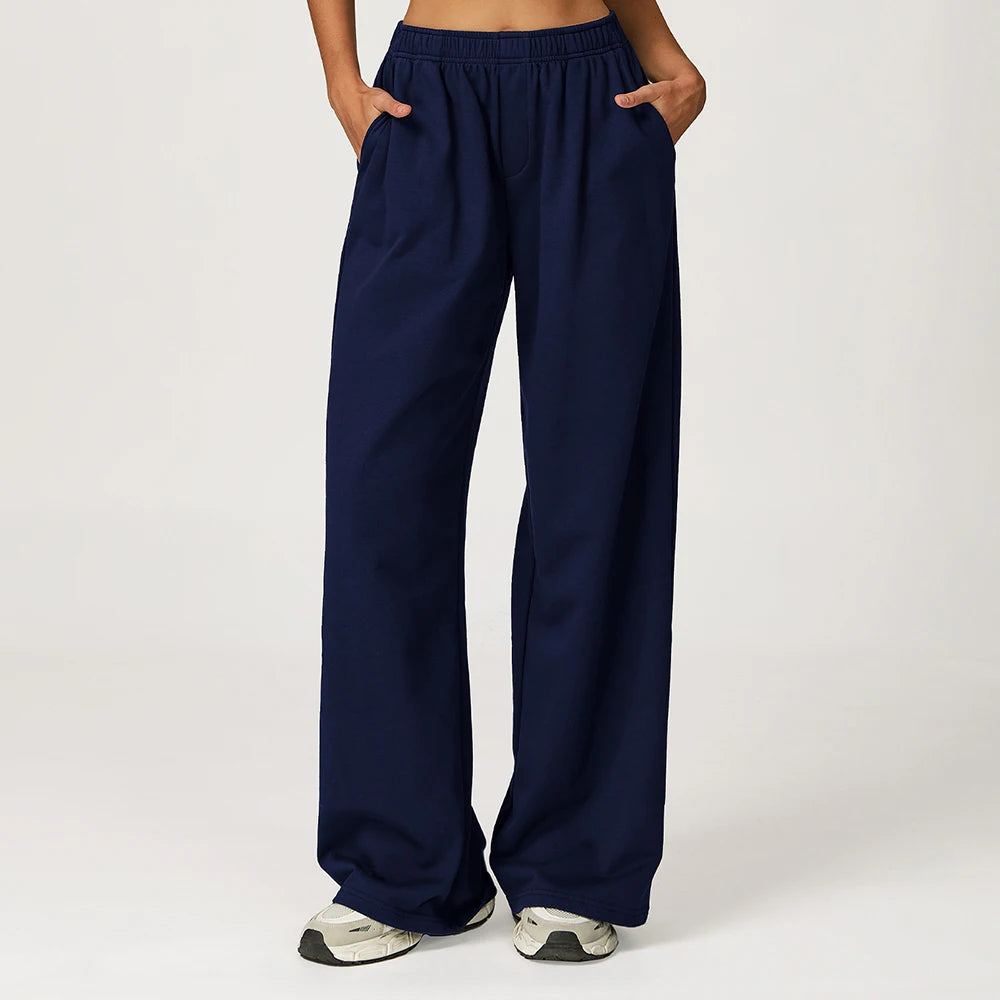 High Waist Yoga Pants Women's Winter Warm Loose Casual Pants Women Sports Pants Fitness Running Thicken Elastic Sweatpants