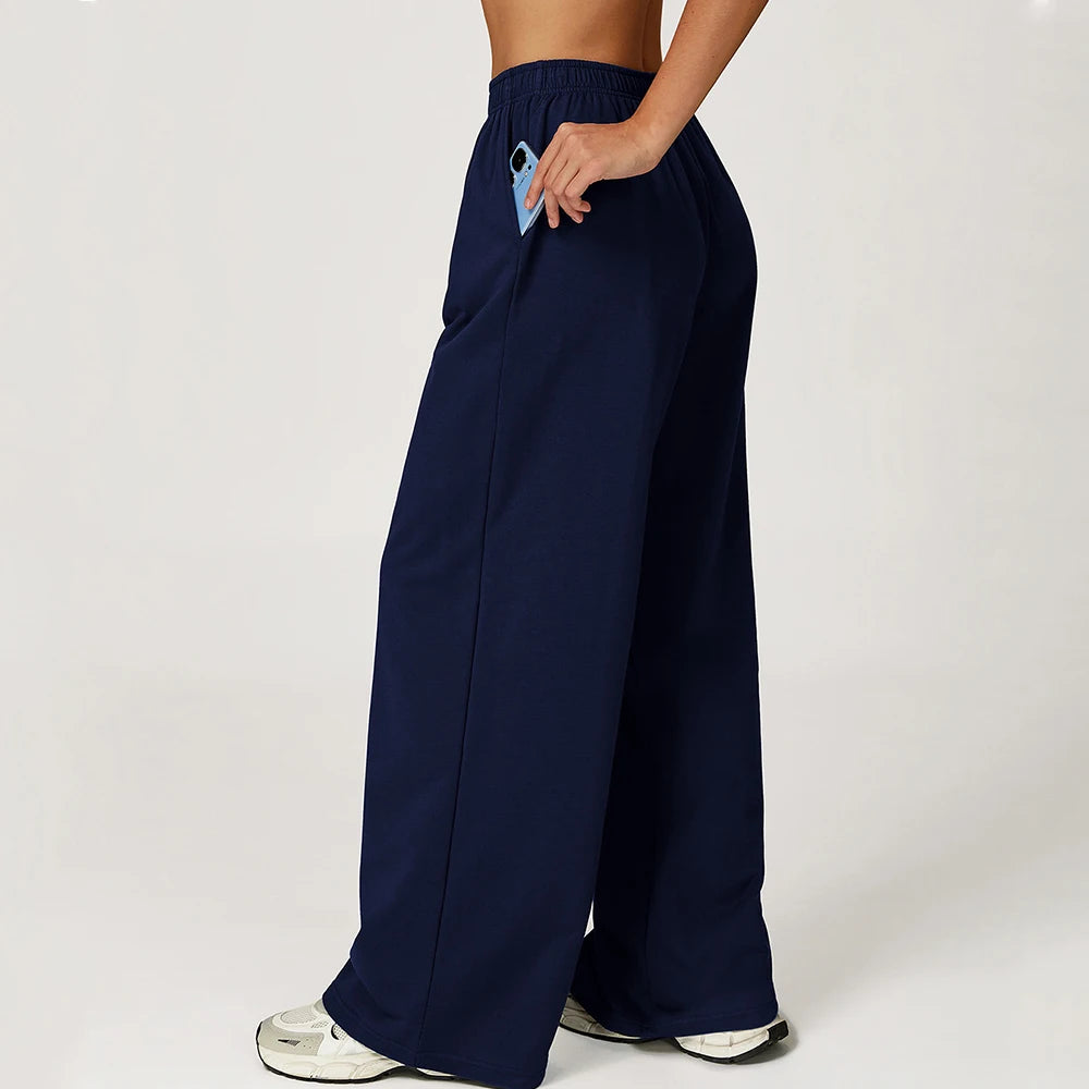 High Waist Yoga Pants Women's Winter Warm Loose Casual Pants Women Sports Pants Fitness Running Thicken Elastic Sweatpants